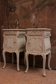 pair nightstands in paint wood