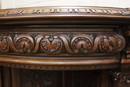 Renaissance style Corner cabinets in Walnut, France 19th century