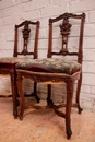 Regency style Chairs in Walnut, France 19th century