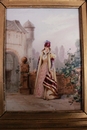 Romantic style Paintings in porcelain, France 19th century