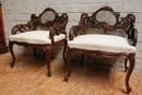 Louis XV style Benches in Walnut, France 19th century