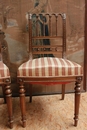 Louis XVI style Chairs in Walnut, France 19th century