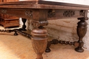 Renaissance style Table in Oak, Belgium 1900