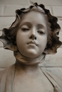 Romantic style statue in pipeclay, Belgium 19th century