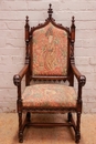 Gothic style Arm chair in Walnut, France 19th century