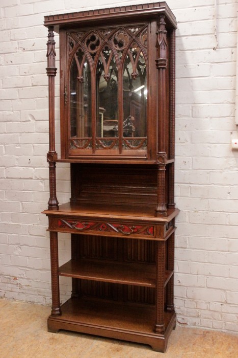 Quality Gothic Display Cabinet In Oak Houtroos Recent Added