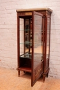 Louis XVI style Display cabinet in mahogany,bronze and marble, France 19th century