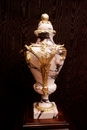 style Vase in gilt bronze marble, France 19th century