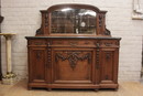 Quality Regency style cabinet in walnut with marble