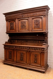 Quality walnut renaissance cabinet