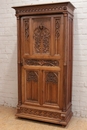 Gothic style Armoire in Walnut, France 1900
