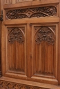 Gothic style Armoire in Walnut, France 1900