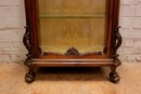 Regency style Display cabinet in walnut and marble, France 1900