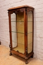 Regency style Display cabinet in walnut and marble, France 1900