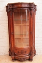 Regency style Display cabinet in oak and marble, France 19th century