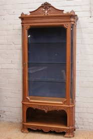 Regency style display cabinet in oak