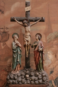 Religious Cross in plaster