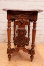 Renaissance style Center table in Walnut, France 19th century