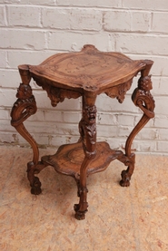 Renaissance center table in walnut