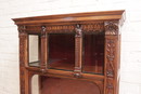 Renaissance style Display cabinet in Walnut, France 1900