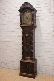Renaissance Grandfather clock in oak