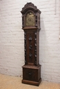Renaissance style Grandfather clock in Oak, Belgium 19th century