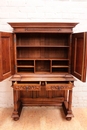 Renaissance style Secretay desk/cabinet in Walnut, France 19th century