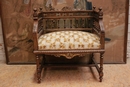 Renaissance style Chair in Walnut, France 19th century
