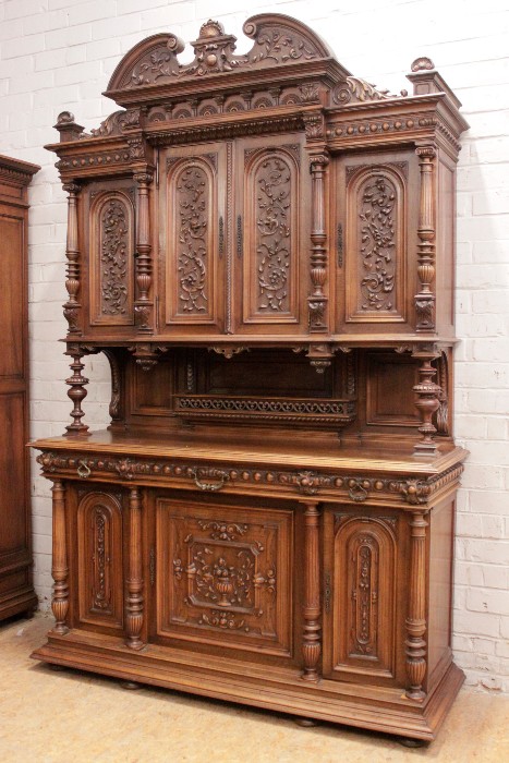 Renaissance Style Cabinet And Server Signed By The Maker
