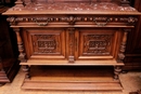 Renaissance style Cabinet and server in Walnut, France 19th century