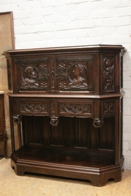 Renaissance style cabinet in oak