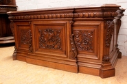 Renaissance style desk in oak