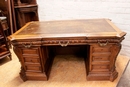 Renaissance style Desk in Oak, France 19th century