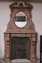 Renaissance style Fire mantle in Oak, France 19th century