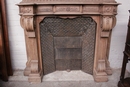 Renaissance style Fire mantle in Oak, France 19th century