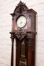 Renaissance style Grandfather clock in Walnut, France 19th century