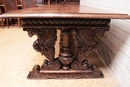 Renaissance style Table in Oak, France 1920
