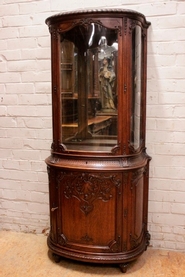 Round Regency style display cabinet in oak