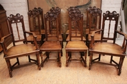 Set of 10 renaissance chairs and 2 matching arm chairs