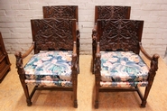 set of 4 Renaissance style arm chairs
