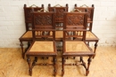 Henri II style Chairs in Walnut, Belgium 19th century