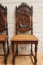 Breton style Chairs in chestnut, France 1900