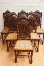 Breton style Chairs in chestnut, France 1900