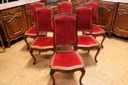 Set of 6 Louis XV chairs