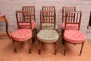 Louis XVI style Chairs in Walnut, France 19th century