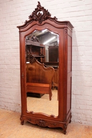 Single door Louis XV armoire in mahogany 
