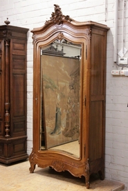 single door Louis XV armoire in walnut