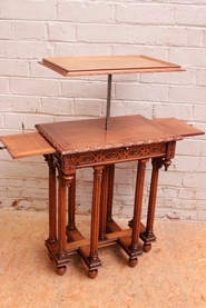 Special renaissance style server table in walnut