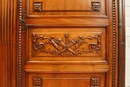Louis XVI style normand armoire in Walnut, France 1900