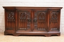 Gothic style Sideboard in Walnut, France 19th century